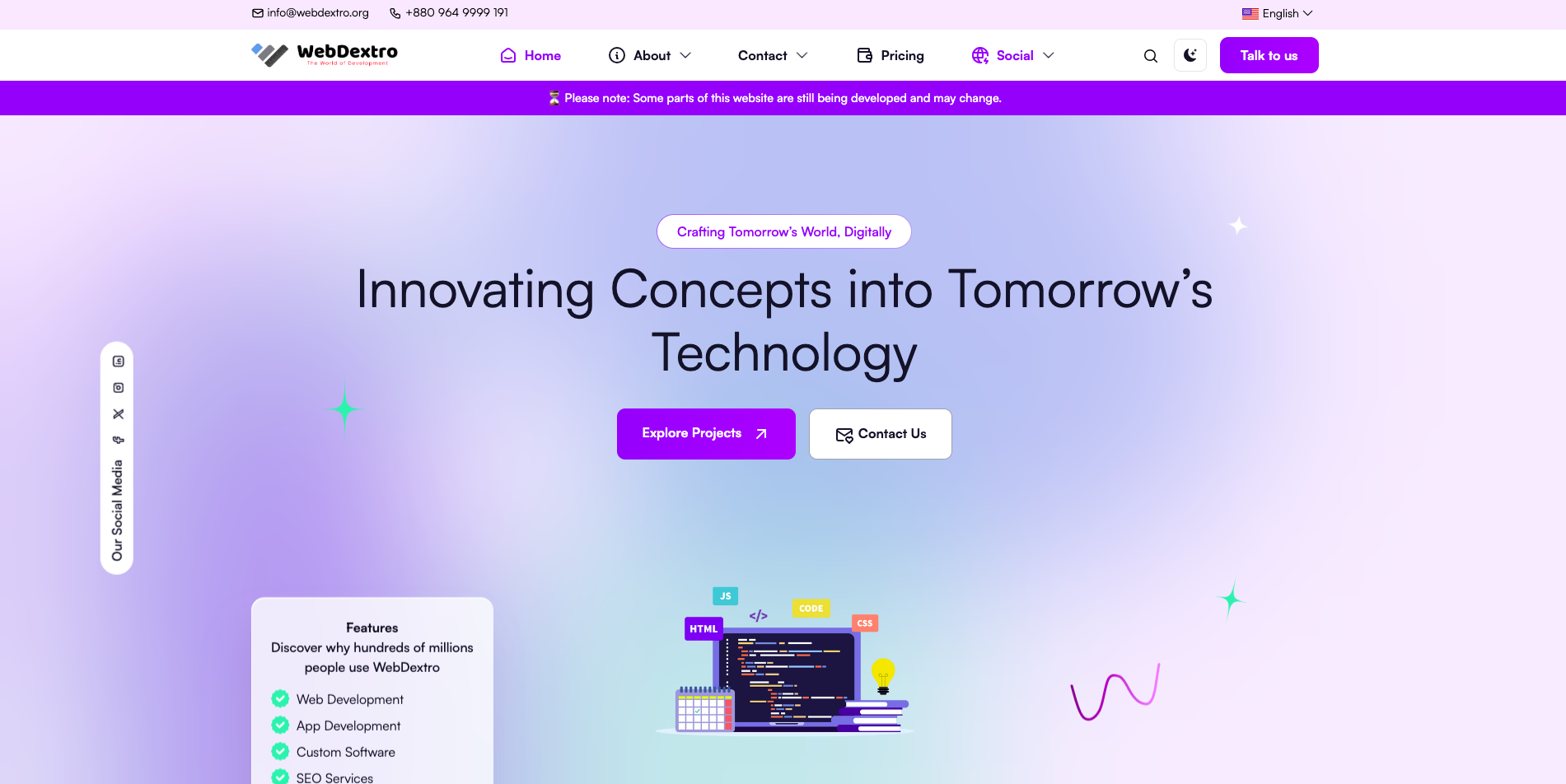 WebDextro LTD screenshot